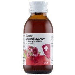 Aflofarm syrop prawoślazowy Malina i Cynk 100 ml.