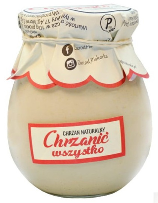 CHRZAN NATURALNY CHRZANIĆ WSZYSTKO OD PISKORKA 230G ( PISKOREK ).