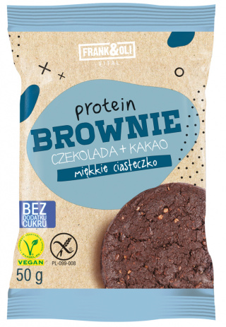 .CIASTKO BROWNIE PROTEINOWE Czekolada 50G FRANK&OLI.