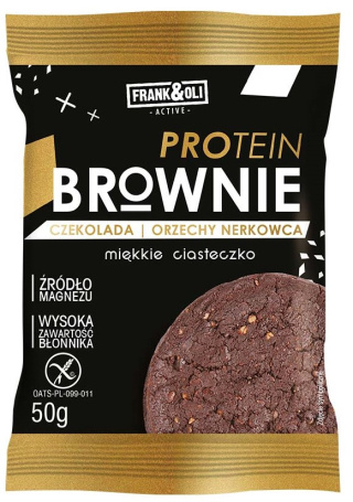 .Ciasteczko Brownie Czekolada i orzechy nerkowca 50 g FRANK&OLI.