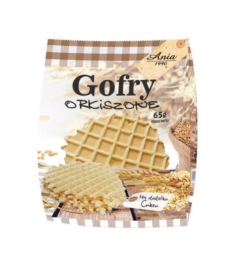 ANIA Gofry orkiszowe bez cukru 65g