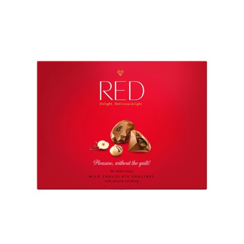 Praliny RED z mlecznej czekolady bez cukru z orzechami 132 g Chocolette.