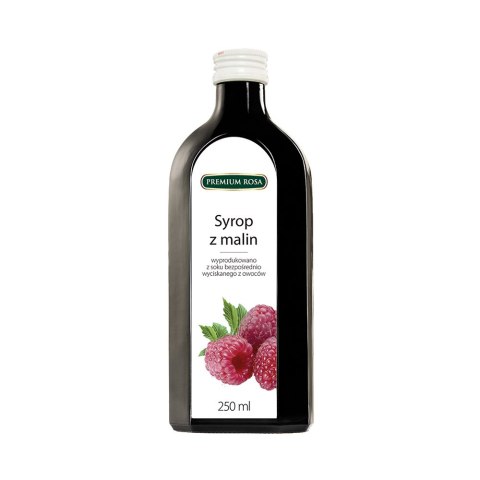 Syrop z malin bez dodatku kwasku cytrynowego 250 ml Premium Rosa.