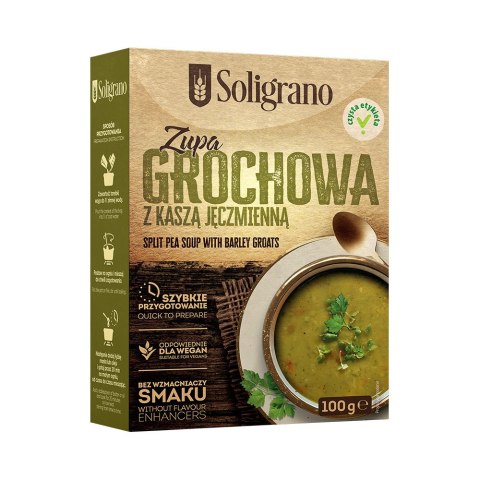 Zupa Grochowa z kaszą jeczmienną 100 g Soligrano.