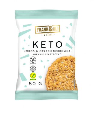 Keto Miękkie Ciasteczko Kokos Orzech Nerkowca 50g Frank&Oli