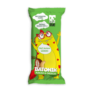 BeRAW Kids Baton Kakao Orzech 25g Purella Batonik