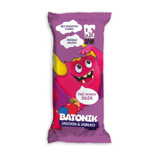 BeRAW Kids Baton Jagoda Jabłko 25g Purella Batonik