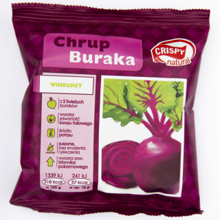 Burak o smaku winegret suszone chipsy CRISPY NATURAL 18g