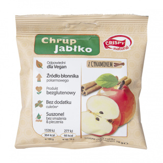 Jabłka z cynamonem Naturalne suszone chipsy CRISPY NATURAL 18g