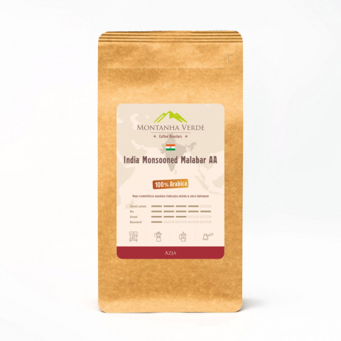 Kawa ziarnista India Monsooned Malabar AA 250g Montanha Verde