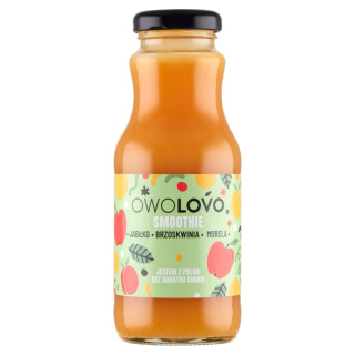 OWOLOVO SMOOTHIE BRZOSKWINIA – MORELA 250ml BUTELKA