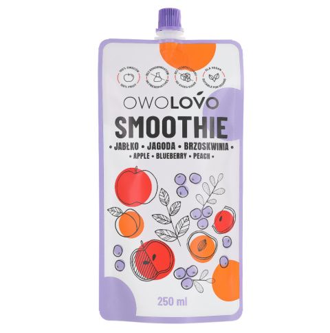 SMOOTHIE JAGODA – BRZOSKWINIA 250ml OWOLOVO