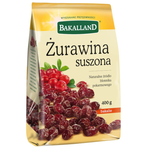 BAKALLAND ŻURAWINA CAŁE OWOCE 400G