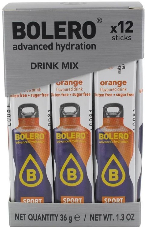 BOLERO DRINK Sticks SPORT ORANGE 36g 12x3g