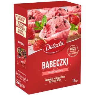 DELECTA BABECZKI SMAK TRUSKAWKOWY Z CZEKOLADĄ - 280G