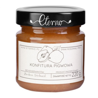 Konfitura pigwowa o obniżonej zawartości cukrów 220 g Eterno