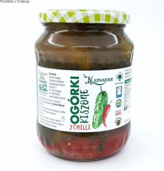 OGÓRKI KISZONE OSTRE Z CHILI 420G M. SZNAJDER