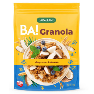 BAKALLAND BA! GRANOLA KLASYCZNA Z KOKOSEM - 300G