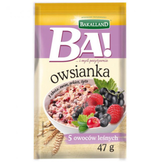 BAKALLAND BA! OWSIANKA Z 5 OWOCAMI LEŚNYMI - 47G