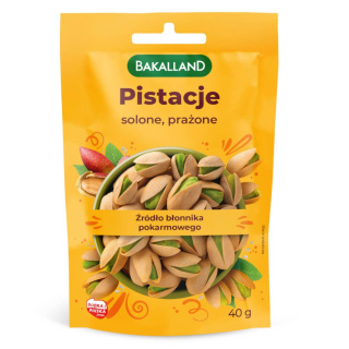 BAKALLAND PISTACJE PRAŻONE SOLONE - 40G