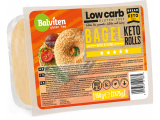 BALVITEN KETO Bajgle z sezamem 2x75g bezglutenowe