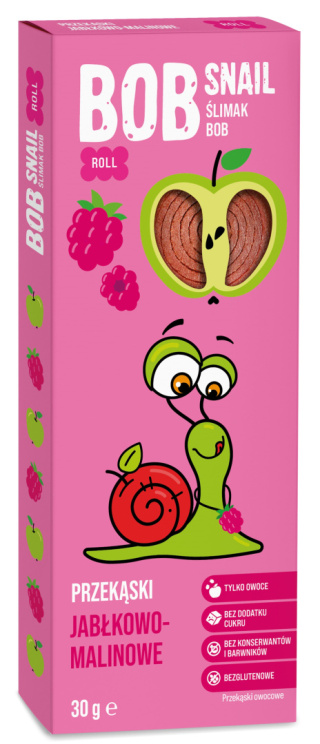 BOB SNAIL Przekąska jabłkowo-malinowa 30g