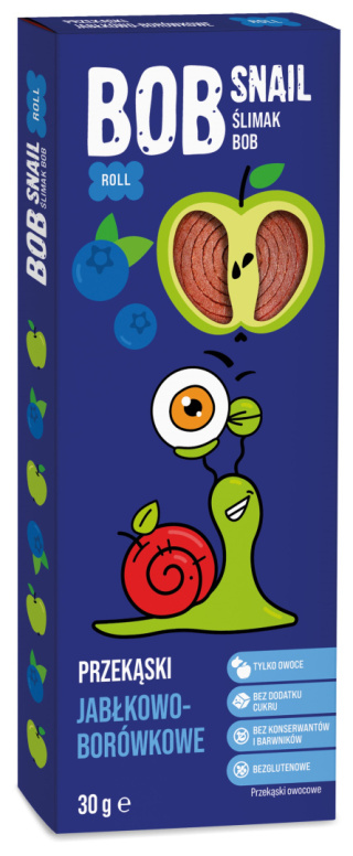 BOB SNAIL Przekąska jabłkowo-borówkowa 30g