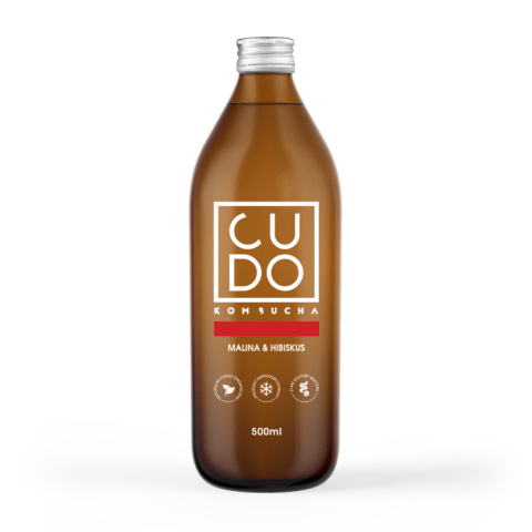 CUDO Kombucha MALINA-HIBISKUS 500ml