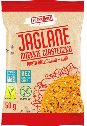 Ciasteczko pasta orzechowa + Chia bez dodatku cukru 50 g Frank&Oli