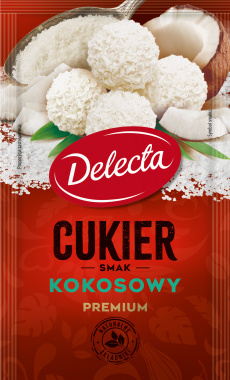 DELECTA Cukier smak kokosowy PREMIUM 15g