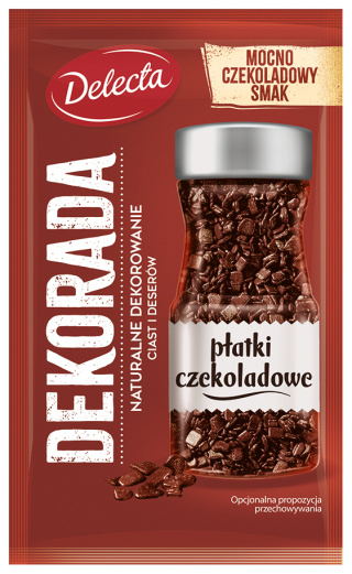 DELECTA DEKORADA - POSYPKA PŁATKI CZEKOLADOWE - 40G