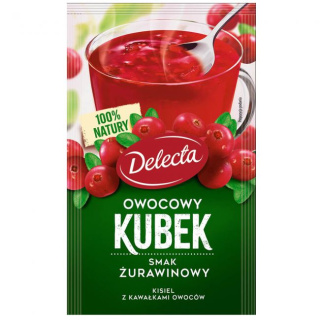 DELECTA OWOCOWY KUBEK - KISIEL ŻURAWINOWY - 30G