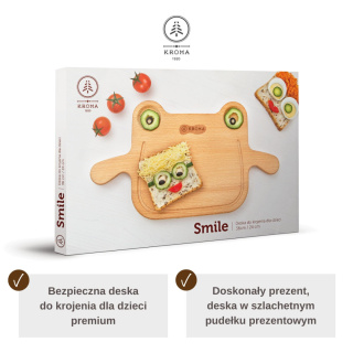 KROMA Deska do krojenia podawania dla dzieci SMILE 36x19,7x2cm