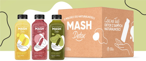 MASH DETOX Detoks sokowy - 15 świeżych soków. Rózne smaki. 330ml x15szt