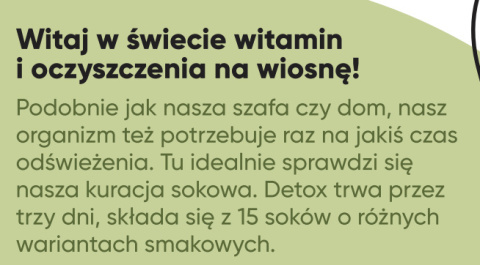 MASH DETOX Detoks sokowy - 15 świeżych soków. Rózne smaki. 330ml x15szt