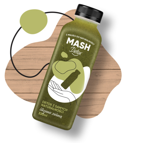 MASH DETOX Detoks sokowy - 15 świeżych soków. Rózne smaki. 330ml x15szt