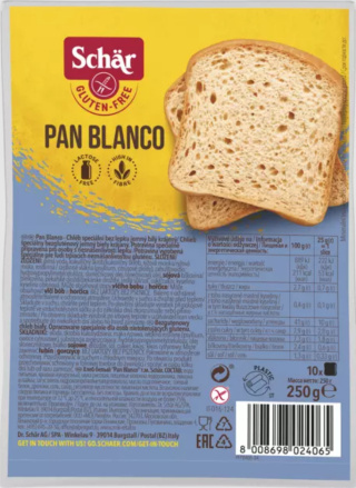 SCHAR Chleb jasny bezglutenowy PAN BLANCO 250g