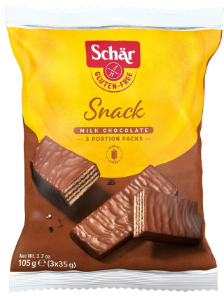 SCHAR Wafle w polewie czekoladowej Snack bezglutenowe 105 g