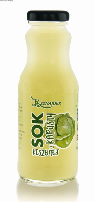 Sok zakwas z kiszonej kapusty niepasteryzowany M. Sznajder 250ml