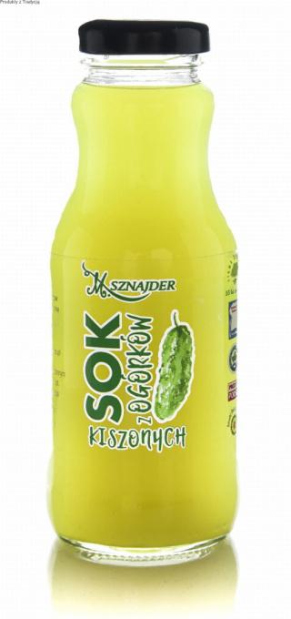 Sok zakwas z kiszonych ogórków niepasteryzowany 250ml M.Sznajder