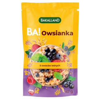 BAKALLAND BA! OWSIANKA Z 5 OWOCAMI LEŚNYMI - 47G