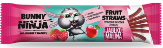 BUNNY NINJA Fruit Straws przekąska owocowa o smaku jabłko-malina 16g