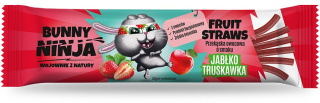 BUNNY NINJA Fruit Straws przekąska owocowa o smaku jabłko-truskawka 16g