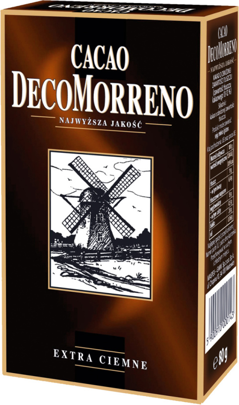 DECOMORRENO Kakao extra ciemne 80g