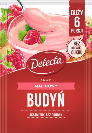 DELECTA DUŻY BUDYŃ MALINOWY - 64G