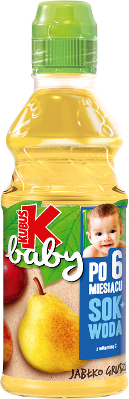 KUBUŚ BABY SOK+WODA 100% jabłko-gruszka 300 ML