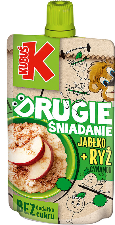 KUBUŚ Drugie Śniadanie mus jabłko z ryżem 100g