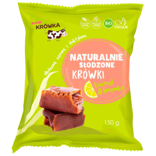 Krówki słodzone agawą i daktylami karmel&limonka BIO 150 g