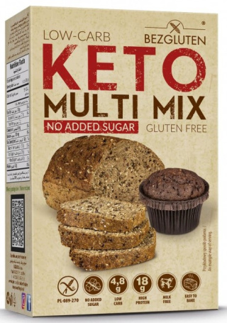 LOW-CARB KETO MULTII MIX MIESZANKA BEZGLUTENOWA 250g BEZGLUTEN