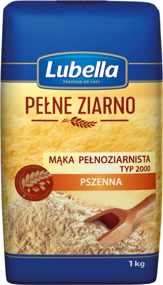 LUBELLA Mąka pełne ziarno pszenna typ 2000 1kg